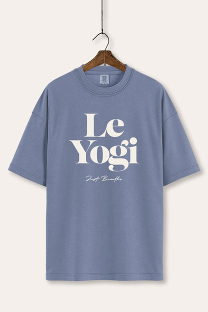 Le Yogi "Just Breathe" Typography Women's Comfort Tee
