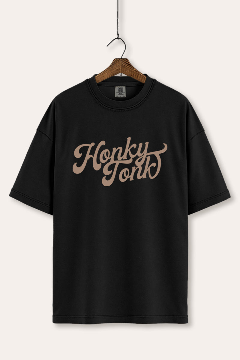 "honky tonk" typography comfort colors® tee
