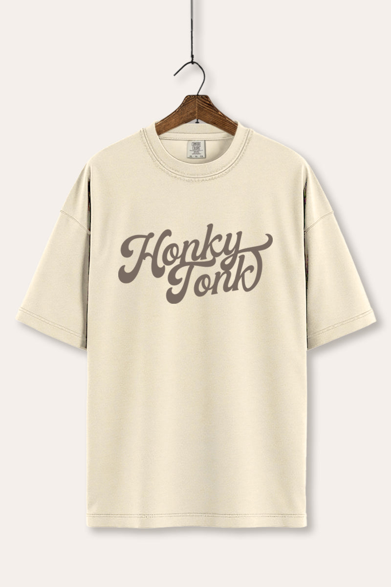 "honky tonk" typography comfort colors® tee