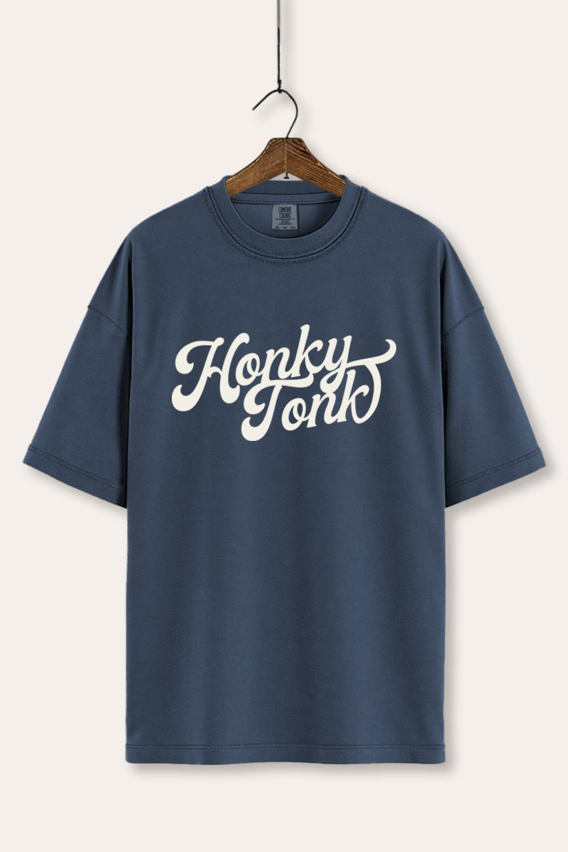 "honky tonk" typography comfort colors® tee