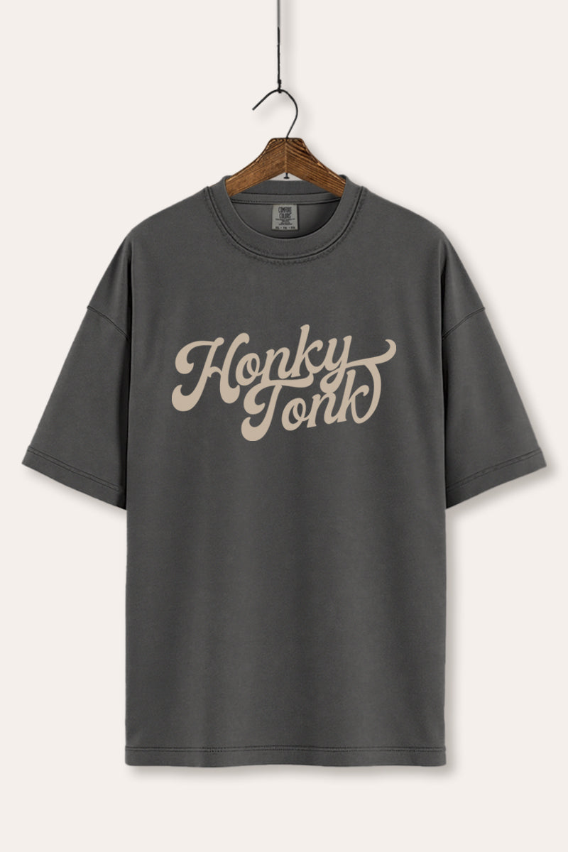 "honky tonk" typography comfort colors® tee