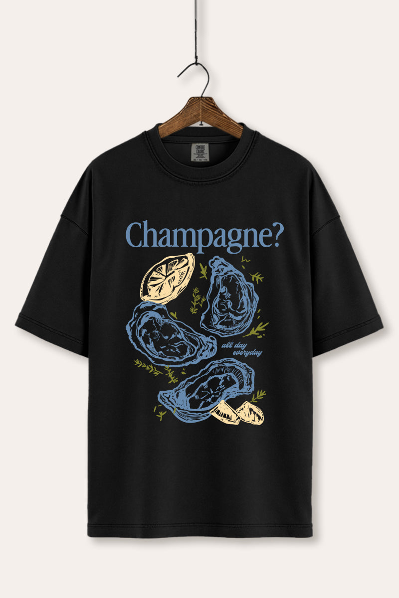 Champagne Oyster Coastal Graphic Women's Comfort Tee