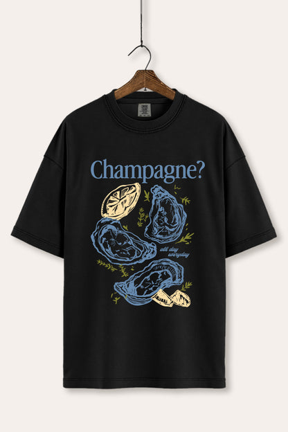 Champagne Oyster Coastal Graphic Women's Comfort Tee