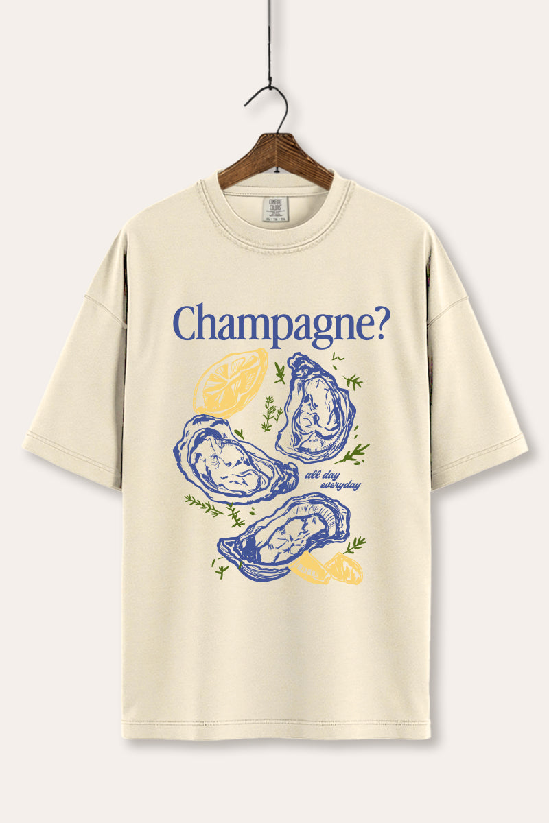 Champagne Oyster Coastal Graphic Women's Comfort Tee