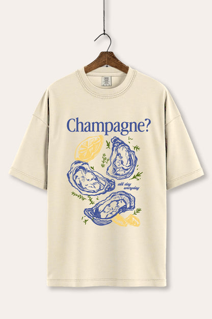 Champagne Oyster Coastal Graphic Women's Comfort Tee