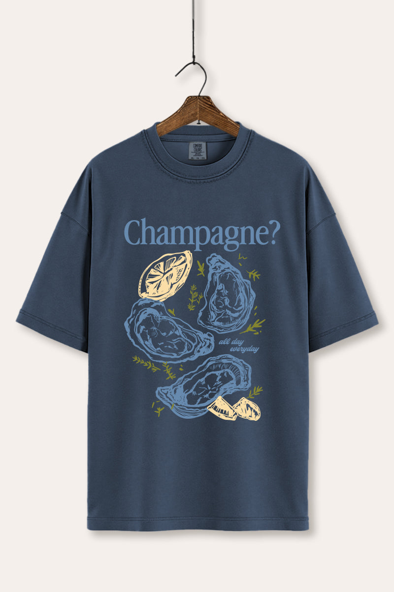 Champagne Oyster Coastal Graphic Women's Comfort Tee