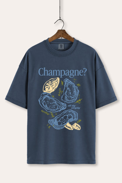 Champagne Oyster Coastal Graphic Women's Comfort Tee