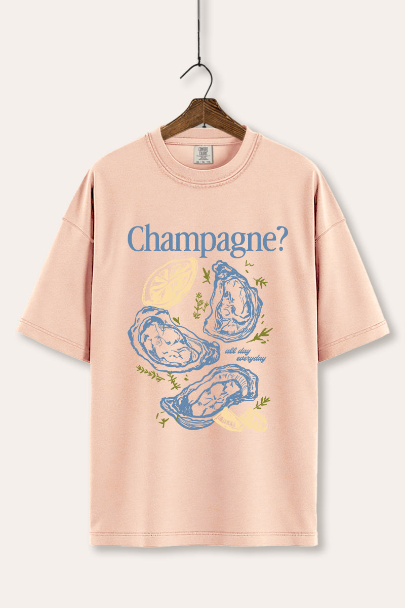 Champagne Oyster Coastal Graphic Women's Comfort Tee
