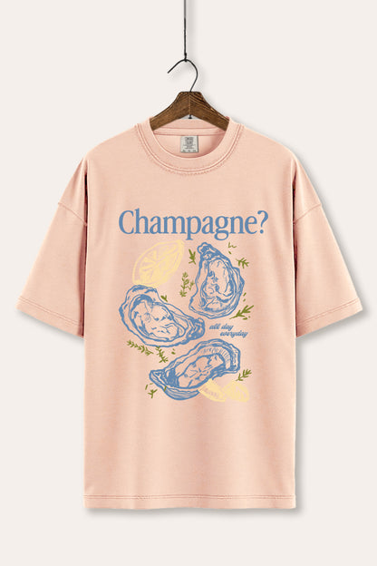 Champagne Oyster Coastal Graphic Women's Comfort Tee