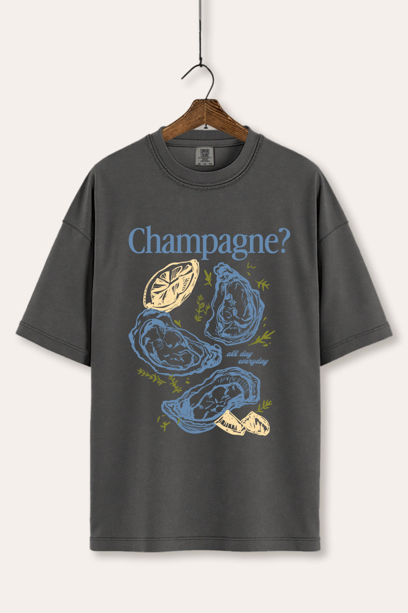 Champagne Oyster Coastal Graphic Women's Comfort Tee