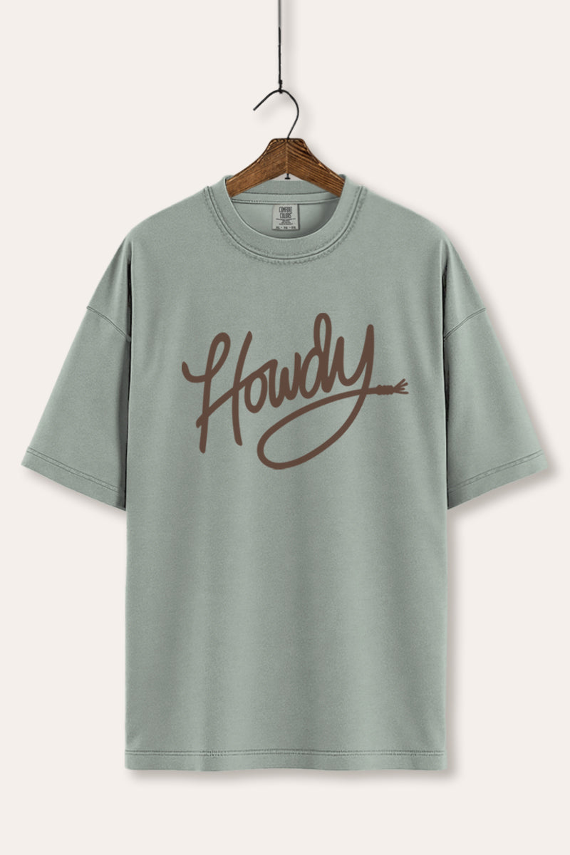 Howdy Cursive Western Graphic Women's Comfort Tee