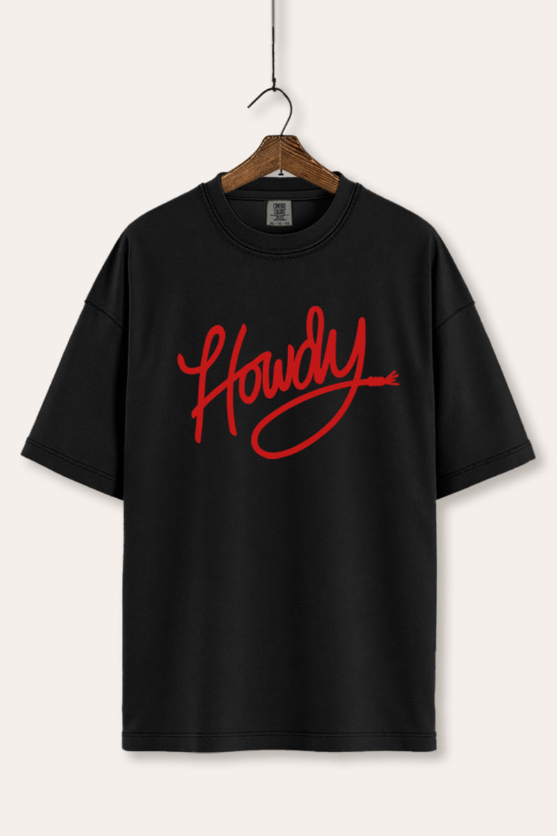 Howdy Cursive Western Graphic Women's Comfort Tee