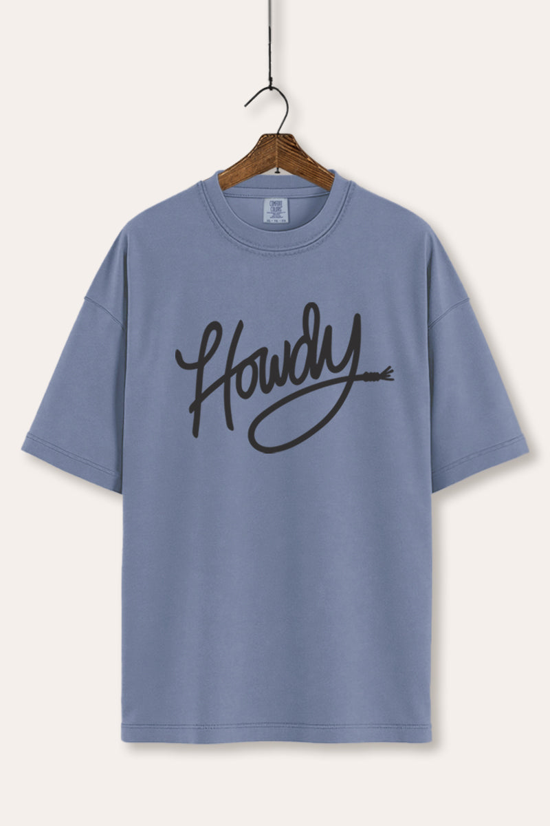 Howdy Cursive Western Graphic Women's Comfort Tee