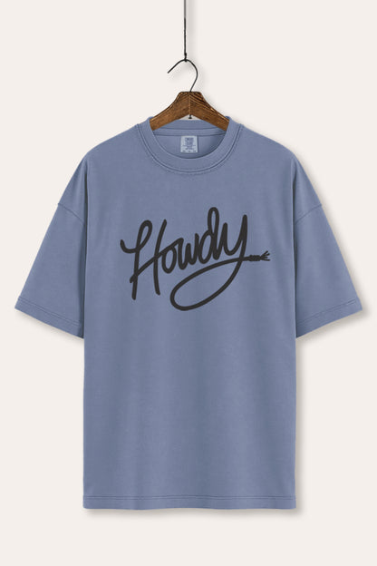 Howdy Cursive Western Graphic Women's Comfort Tee