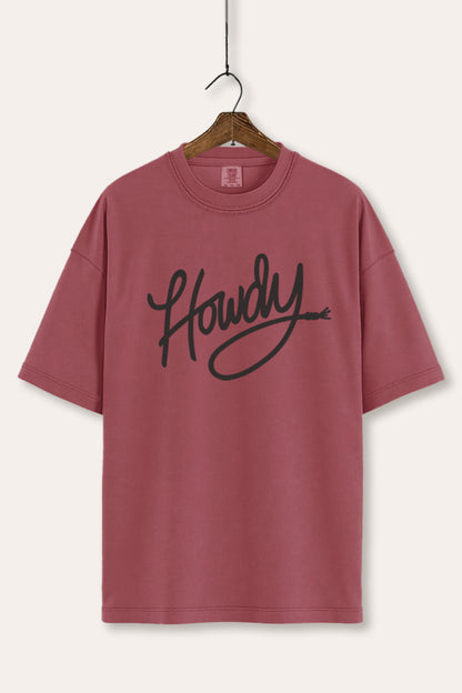 Howdy Cursive Western Graphic Women's Comfort Tee