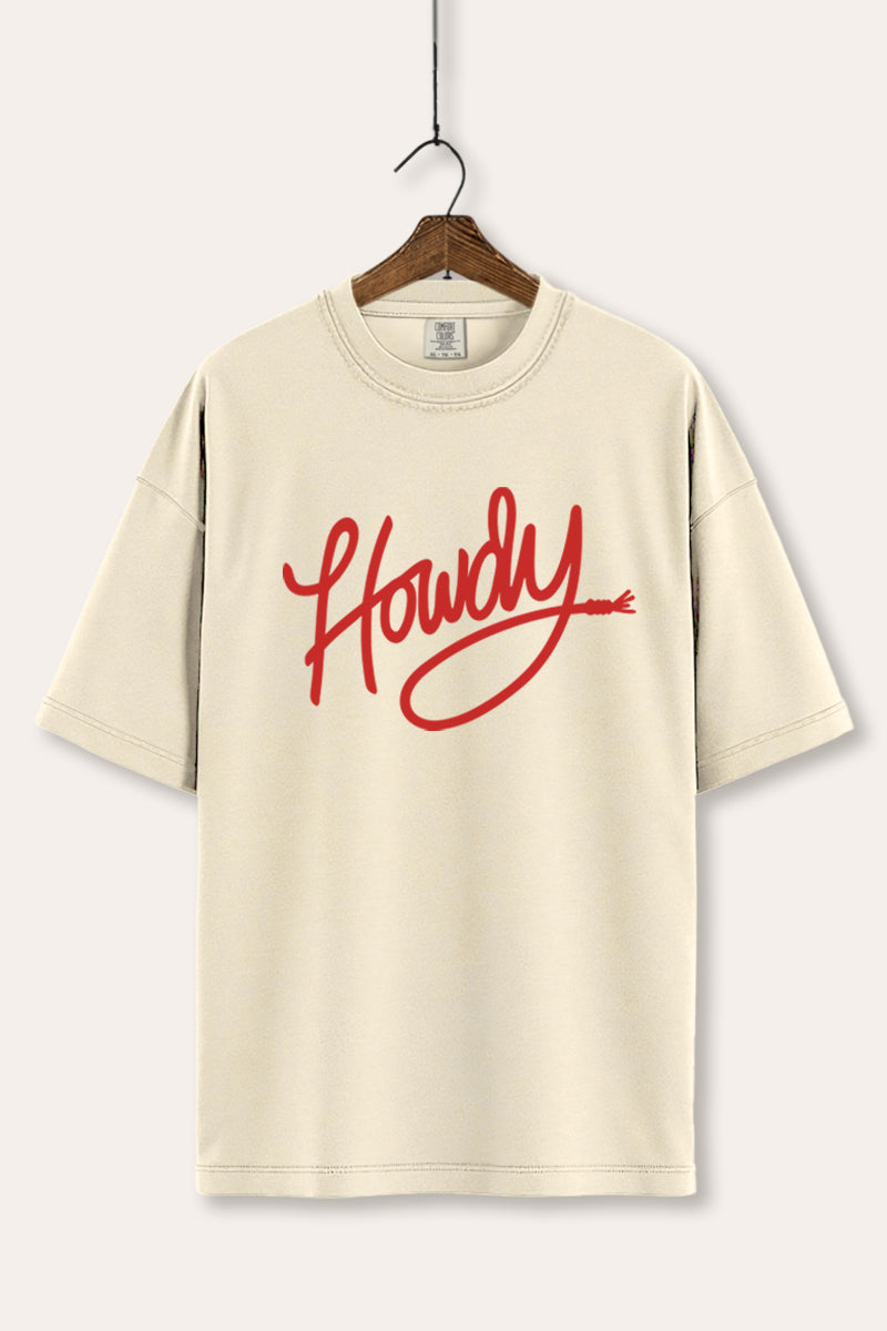 Howdy Cursive Western Graphic Women's Comfort Tee