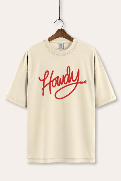 Howdy Cursive Western Graphic Women's Comfort Tee