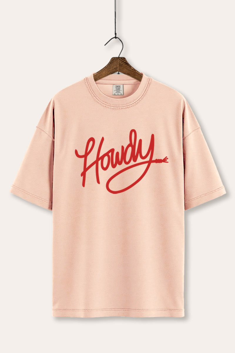 Howdy Cursive Western Graphic Women's Comfort Tee