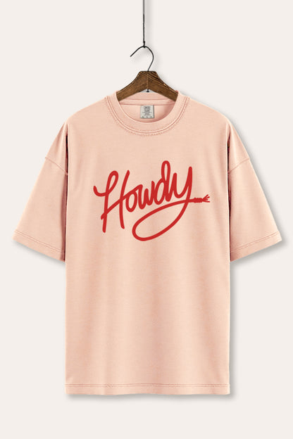 Howdy Cursive Western Graphic Women's Comfort Tee
