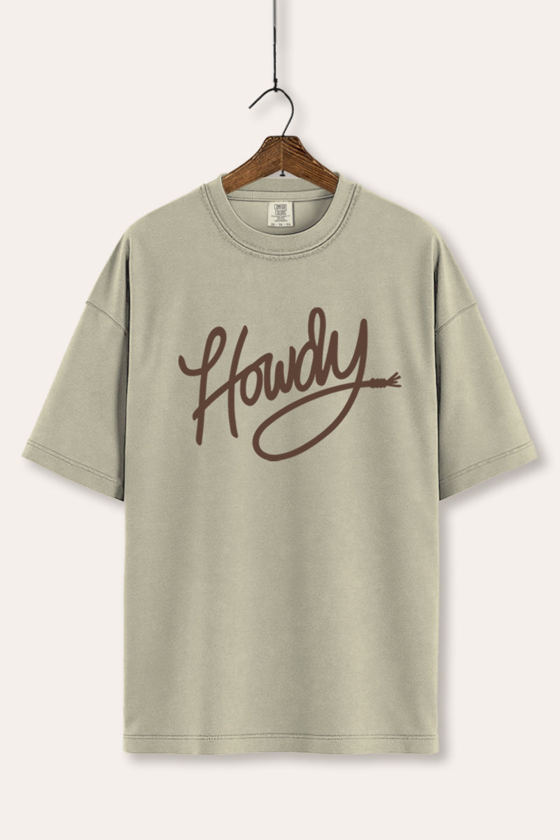 Howdy Cursive Western Graphic Women's Comfort Tee