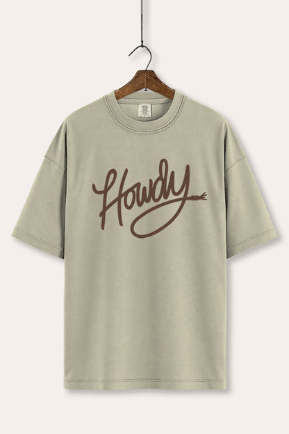 Howdy Cursive Western Graphic Women's Comfort Tee