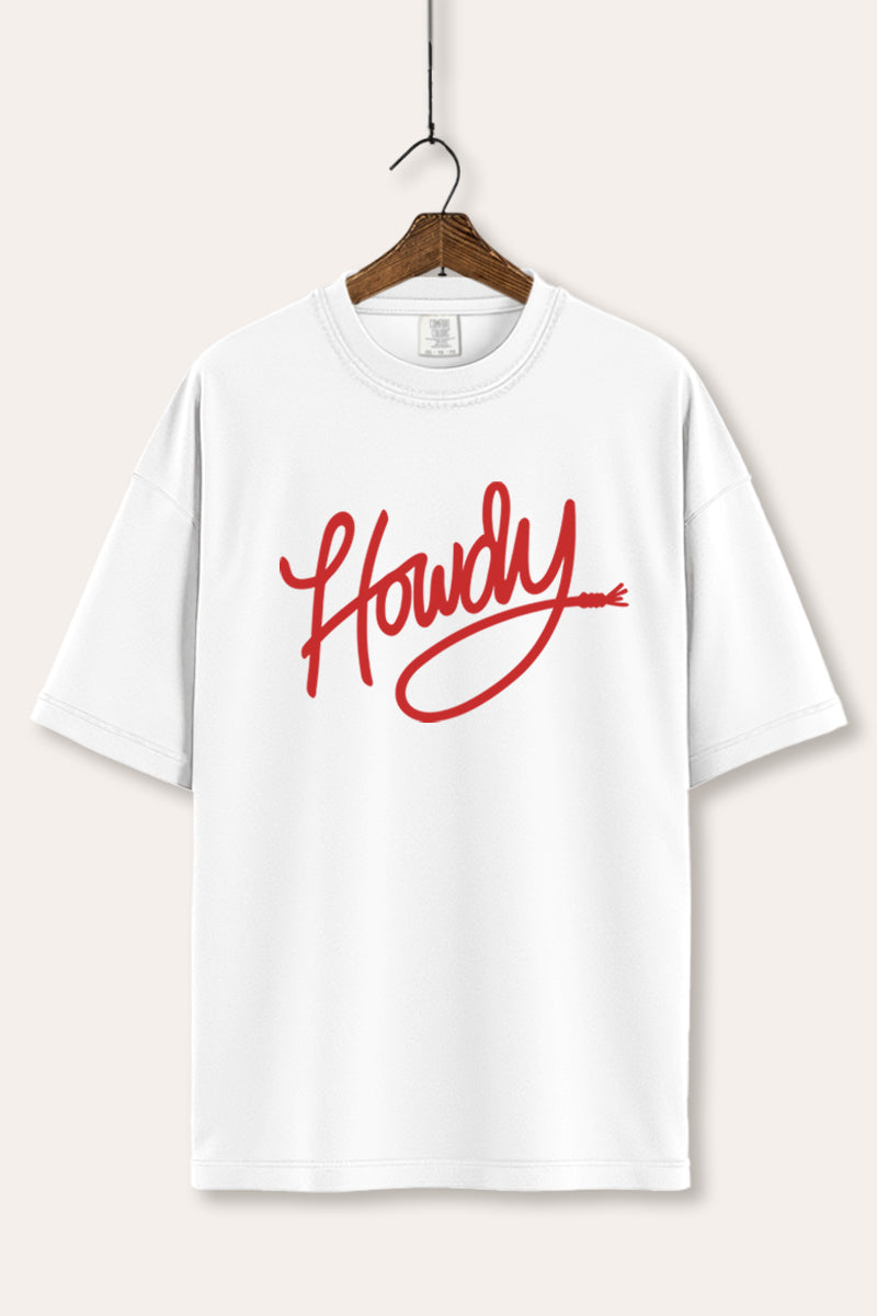 Howdy Cursive Western Graphic Women's Comfort Tee