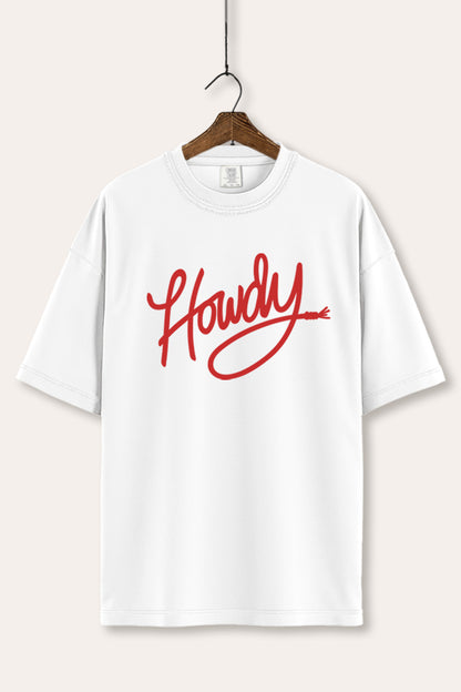 Howdy Cursive Western Graphic Women's Comfort Tee