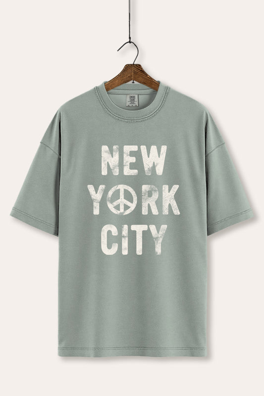 New York City Peace Sign Graphic Women's Comfort Tee