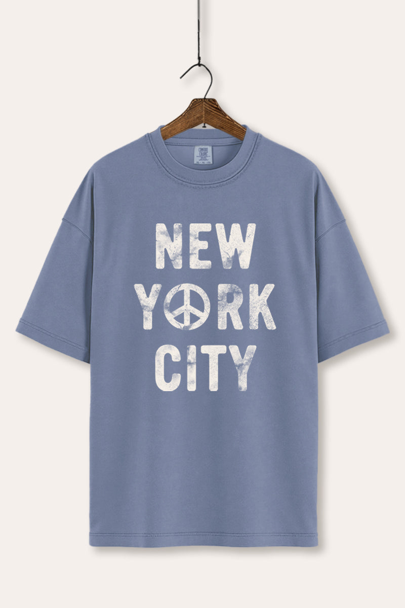 New York City Peace Sign Graphic Women's Comfort Tee