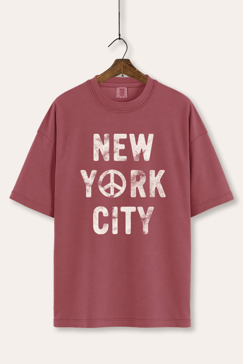 New York City Peace Sign Graphic Women's Comfort Tee