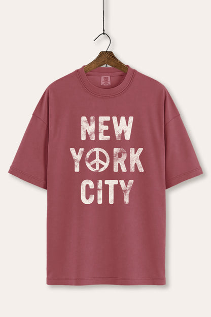 New York City Peace Sign Graphic Women's Comfort Tee