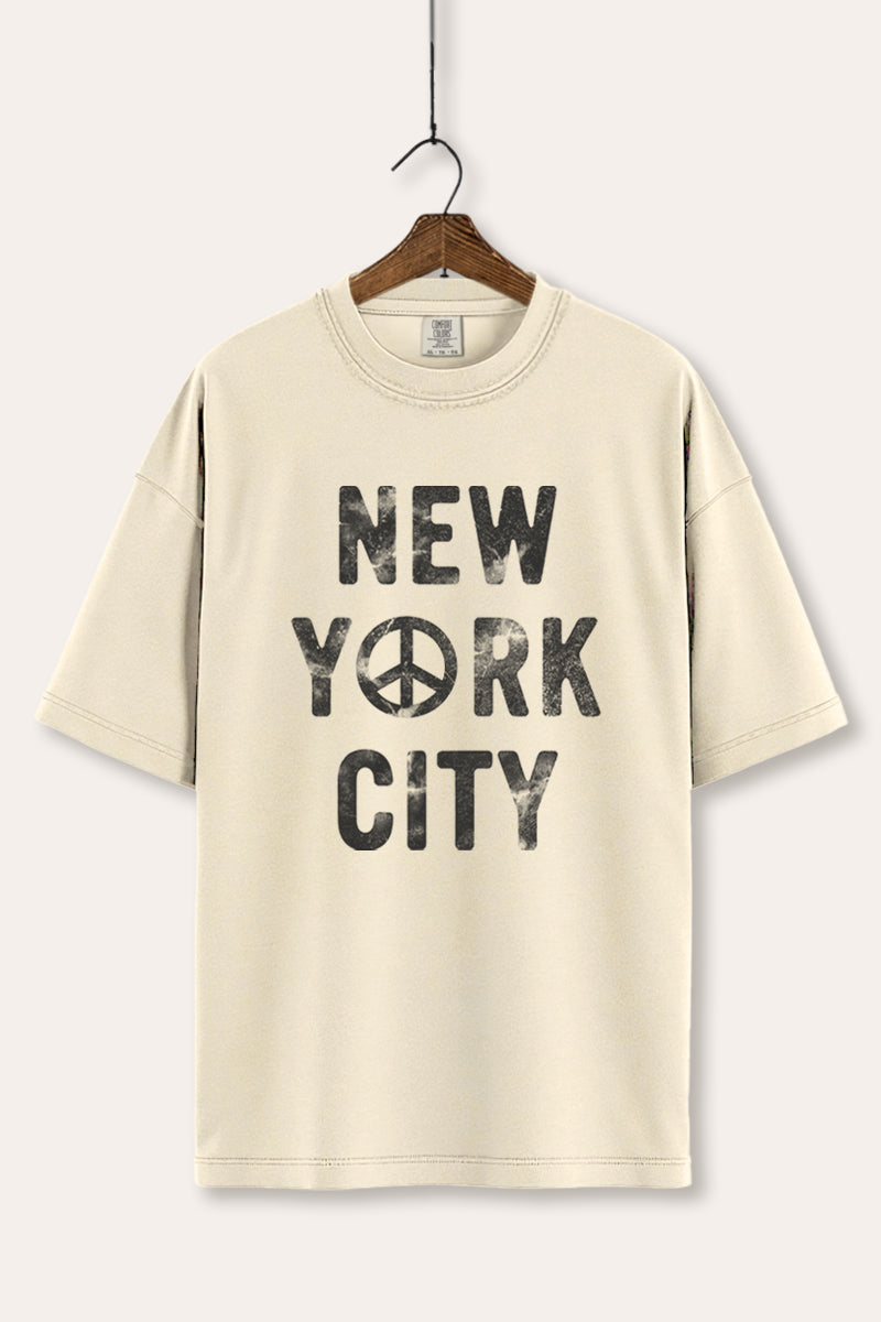 New York City Peace Sign Graphic Women's Comfort Tee