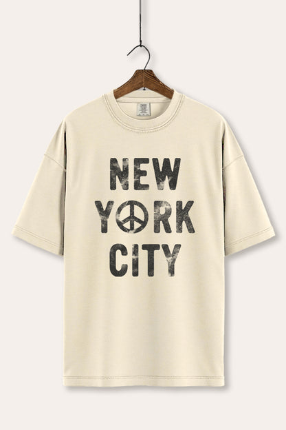 New York City Peace Sign Graphic Women's Comfort Tee
