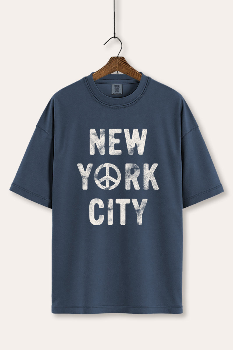 New York City Peace Sign Graphic Women's Comfort Tee