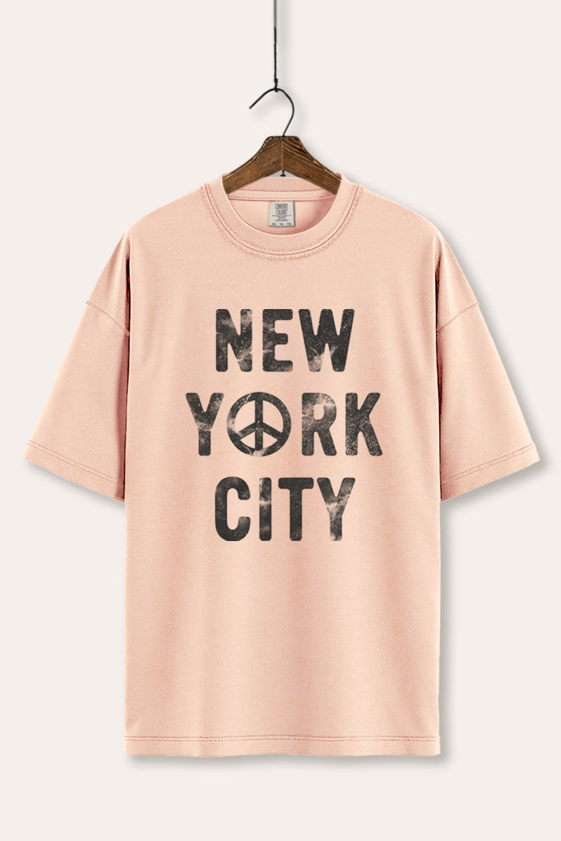 New York City Peace Sign Graphic Women's Comfort Tee