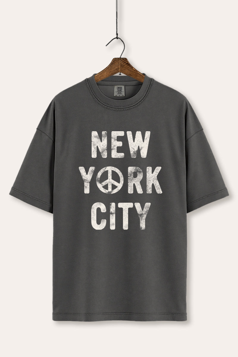 New York City Peace Sign Graphic Women's Comfort Tee