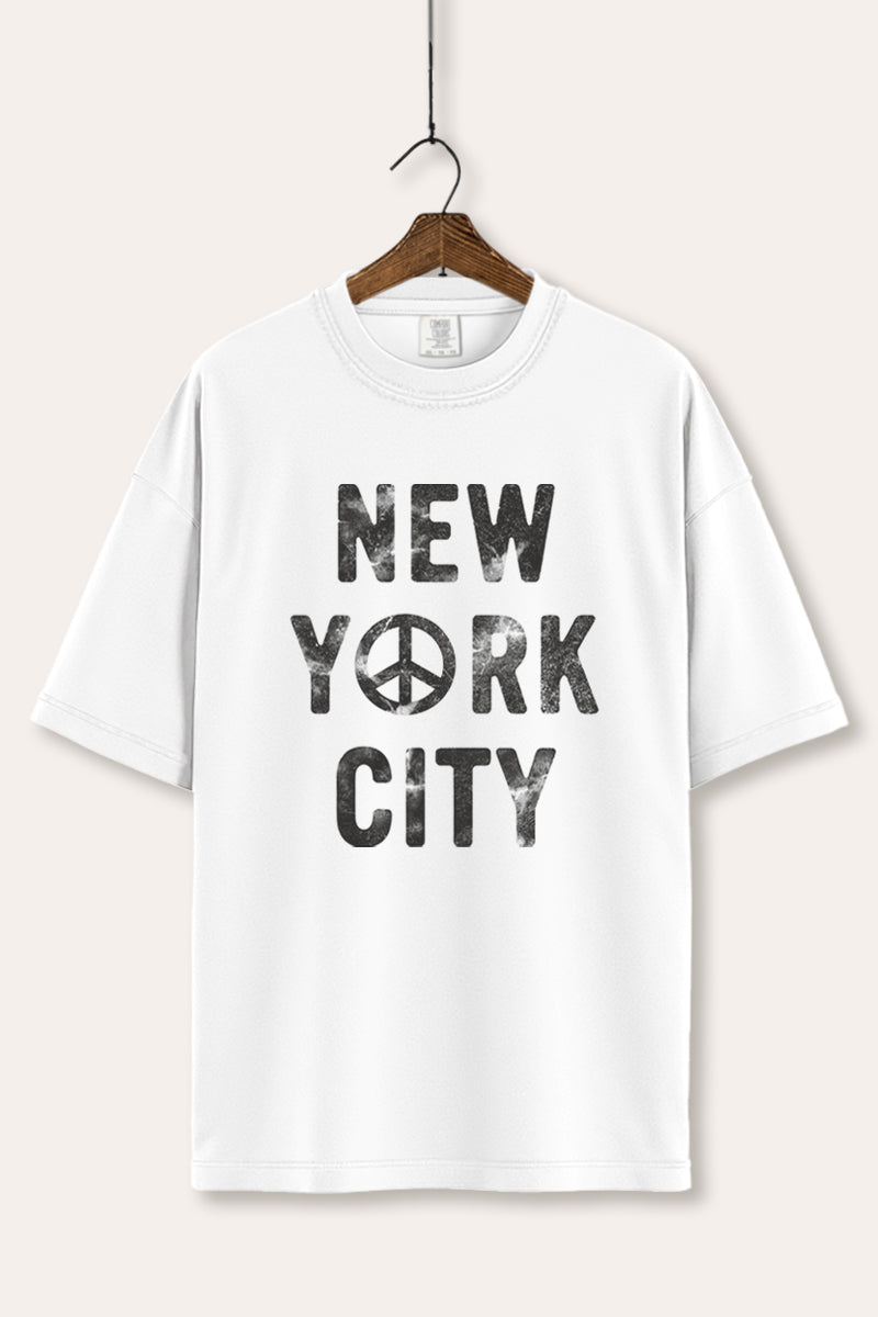 New York City Peace Sign Graphic Women's Comfort Tee