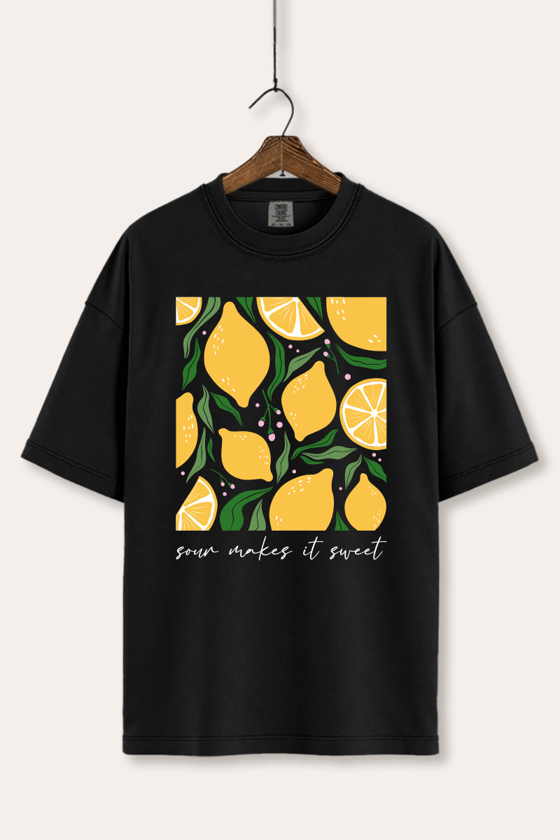 Sour & Sweet Lemon Fruit Graphic Women's Comfort Tee