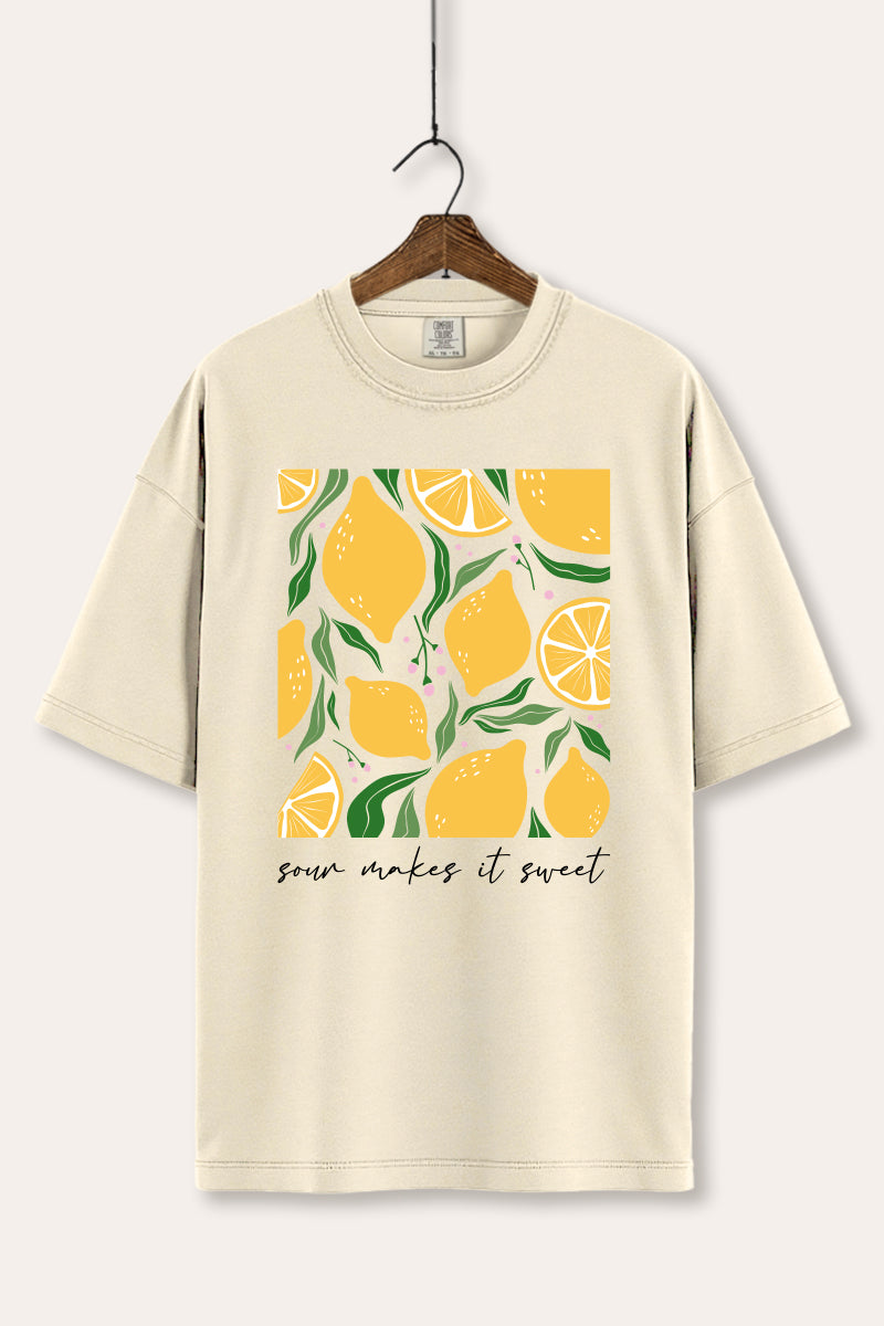 Sour & Sweet Lemon Fruit Graphic Women's Comfort Tee
