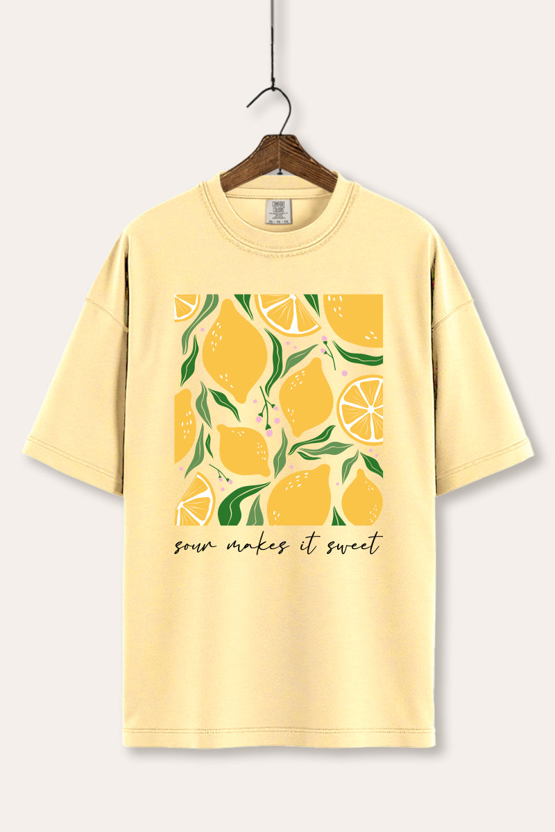 Sour & Sweet Lemon Fruit Graphic Women's Comfort Tee