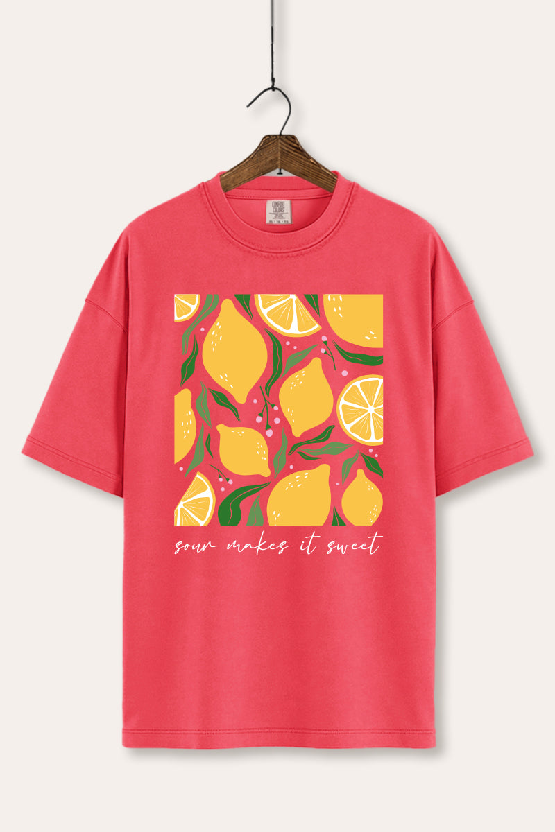 Sour & Sweet Lemon Fruit Graphic Women's Comfort Tee