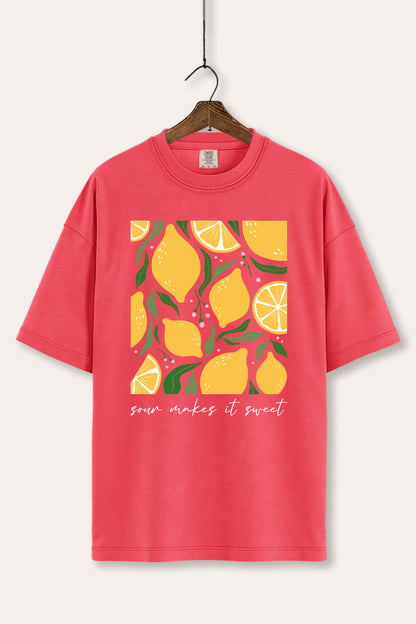 Sour & Sweet Lemon Fruit Graphic Women's Comfort Tee