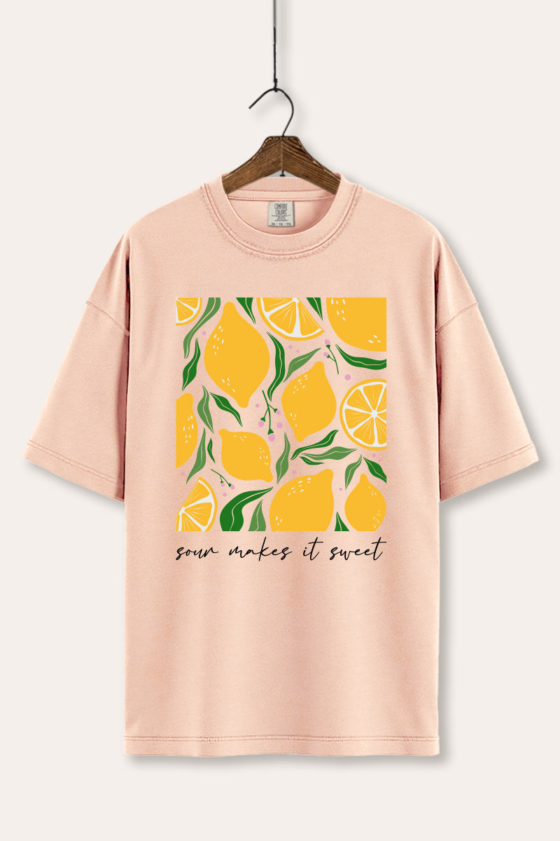 Sour & Sweet Lemon Fruit Graphic Women's Comfort Tee