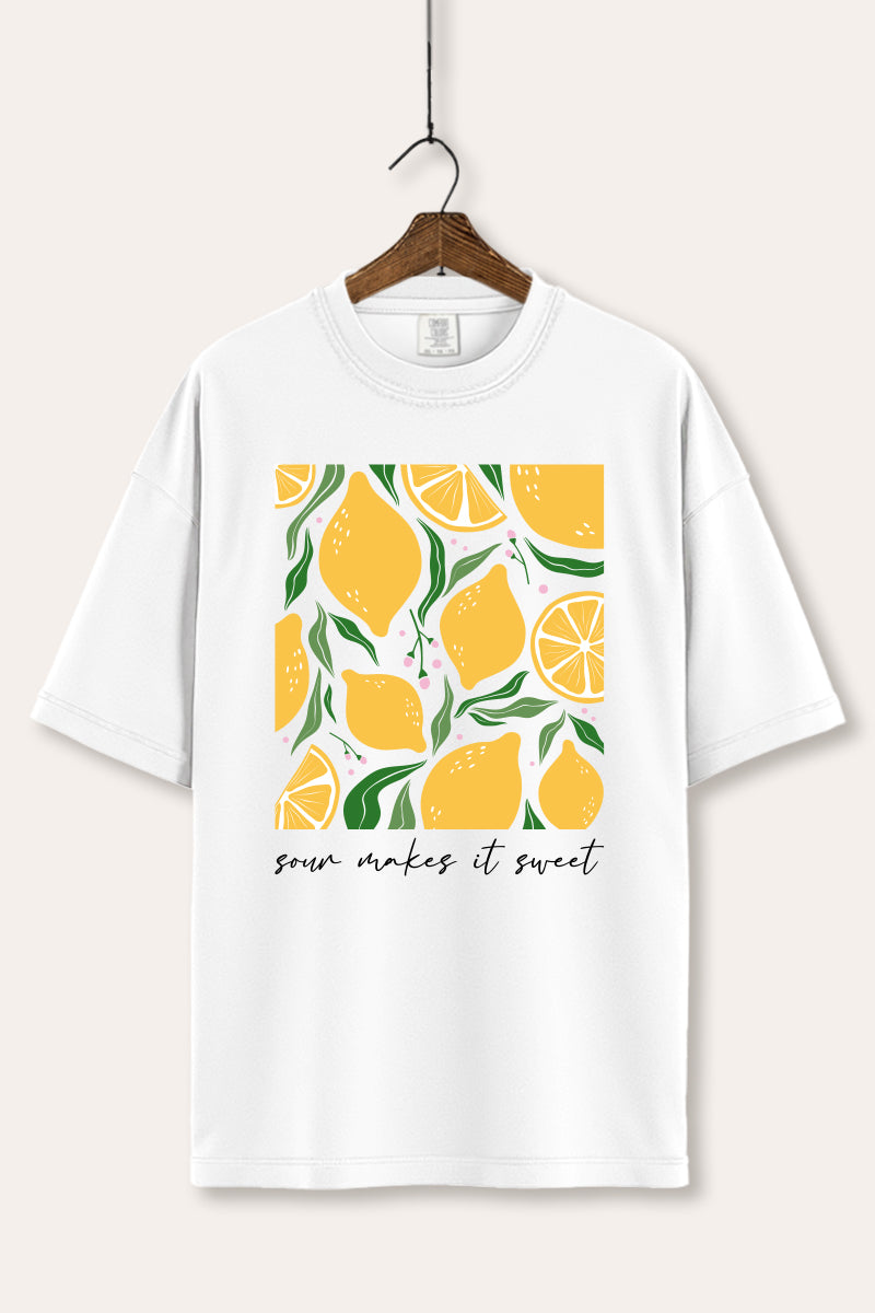 Sour & Sweet Lemon Fruit Graphic Women's Comfort Tee