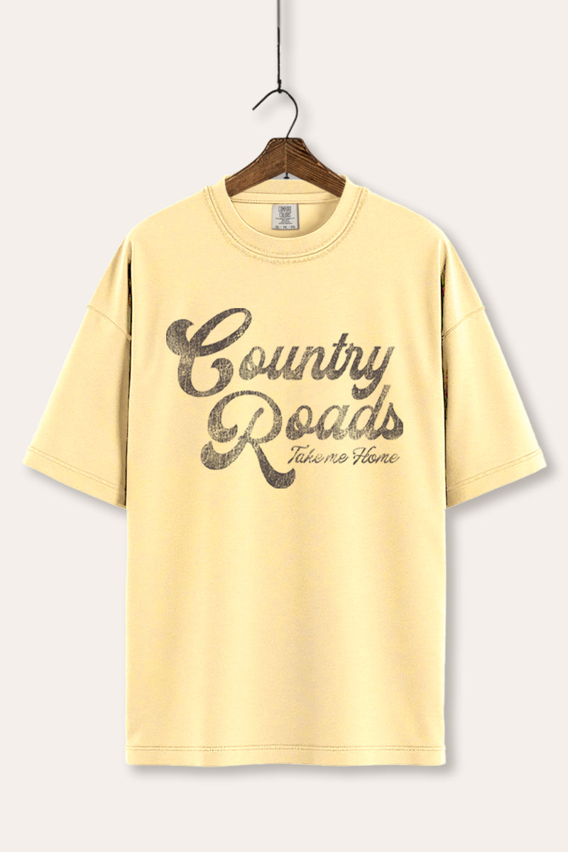 Western Country Roads Graphic Tee Women's Comfort Fit