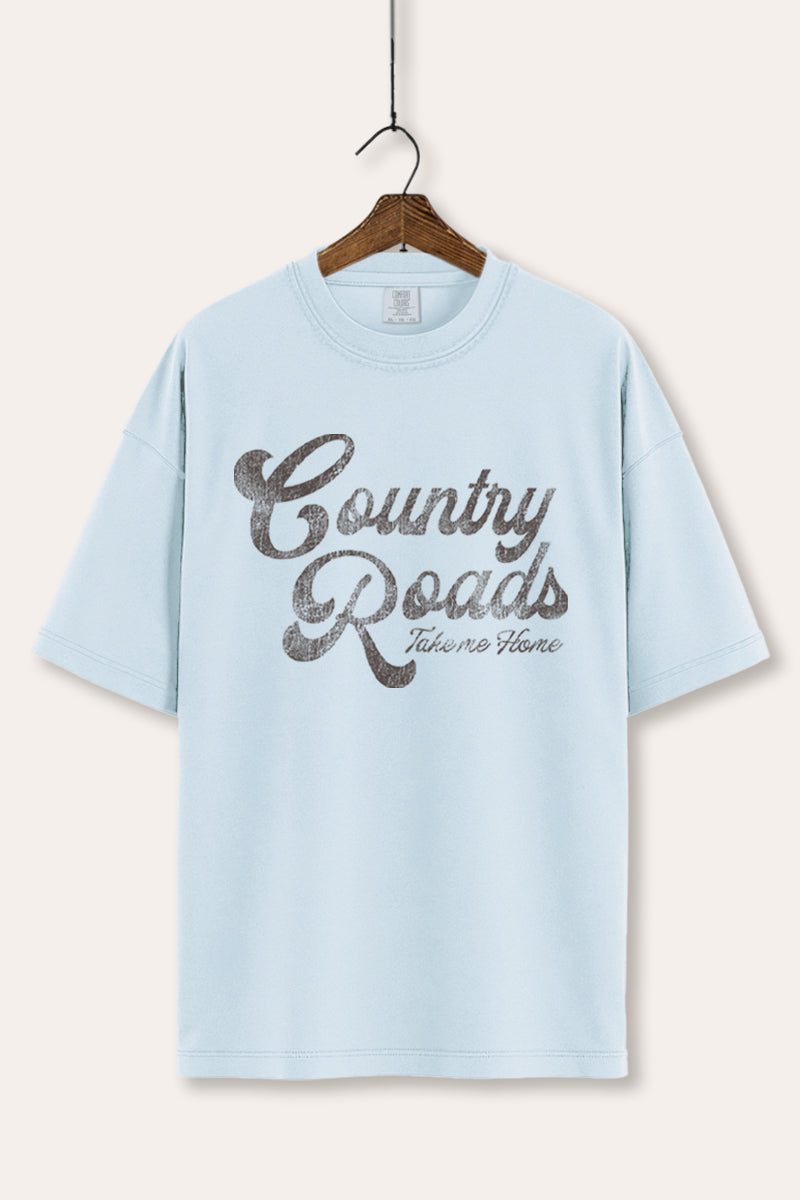 Western Country Roads Graphic Tee Women's Comfort Fit