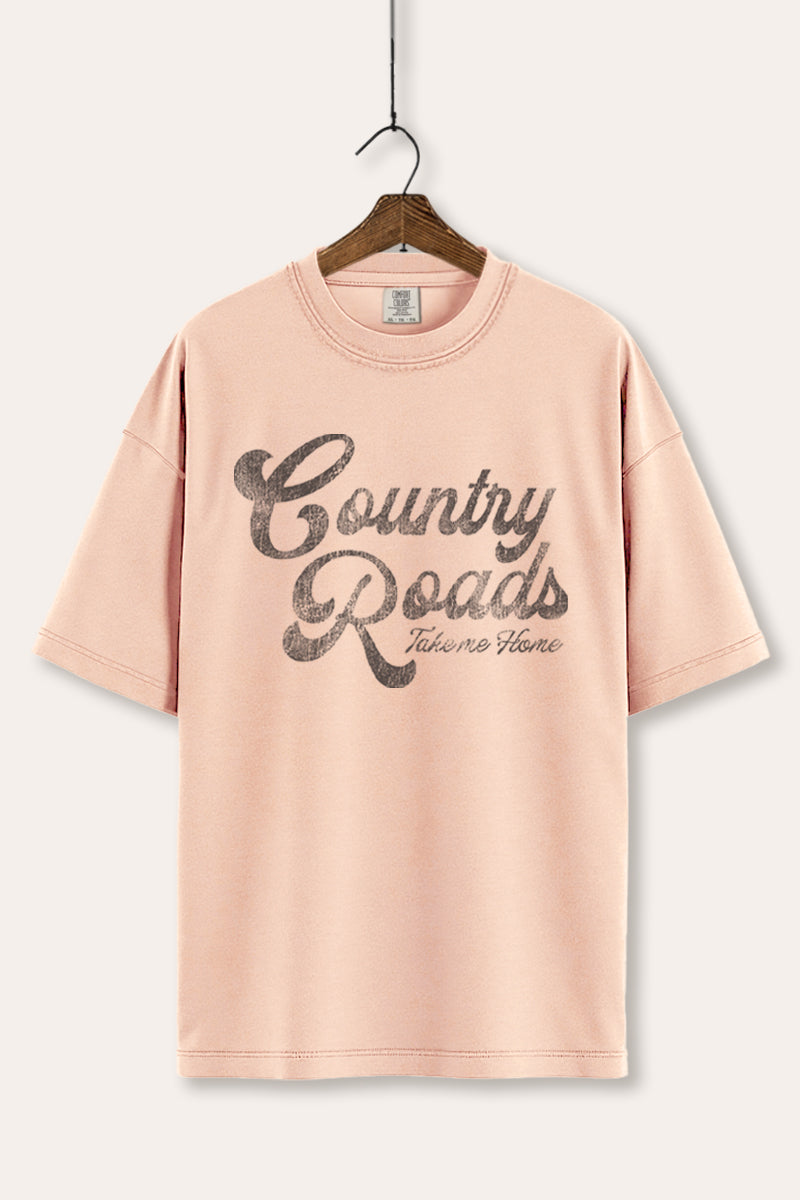 Western Country Roads Graphic Tee Women's Comfort Fit