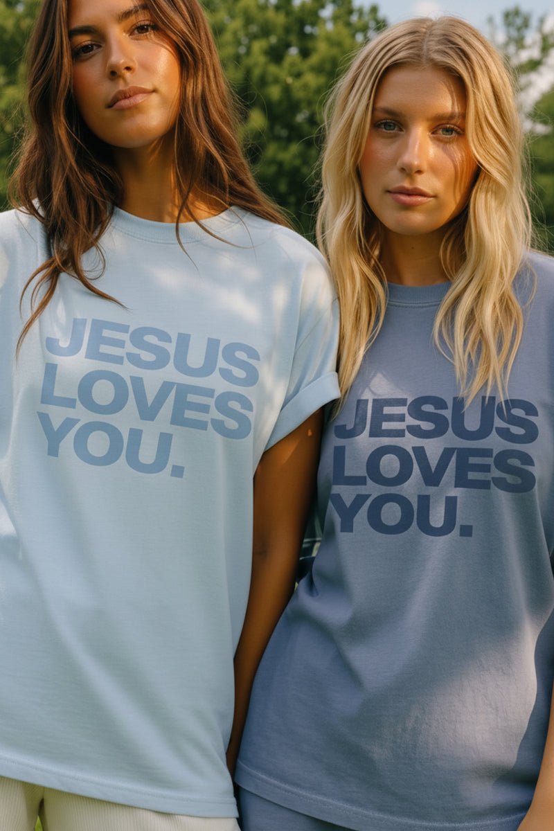 Jesus Loves You Graphic Tee Women's Comfort Fit