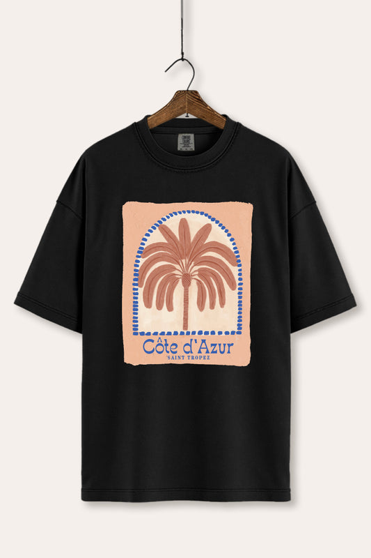Tropical Palm Graphic Tee Women's Comfort Fit