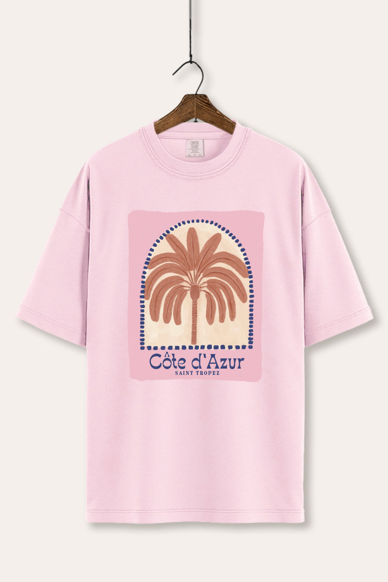 Tropical Palm Graphic Tee Women's Comfort Fit